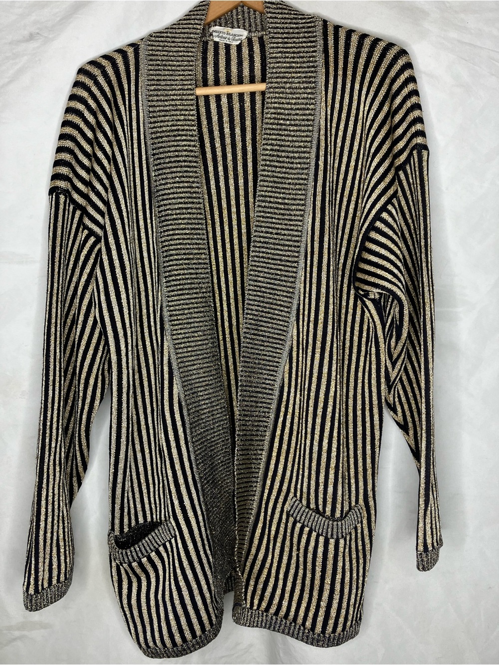 Umberto Bilancioni VTG metallic wool sweater XL